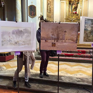 Выставка работ российской делегации на FabrianoInAquarello 2015